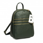 Rucsac din piele naturala, model DiAmanti Salvo Verde Scuro